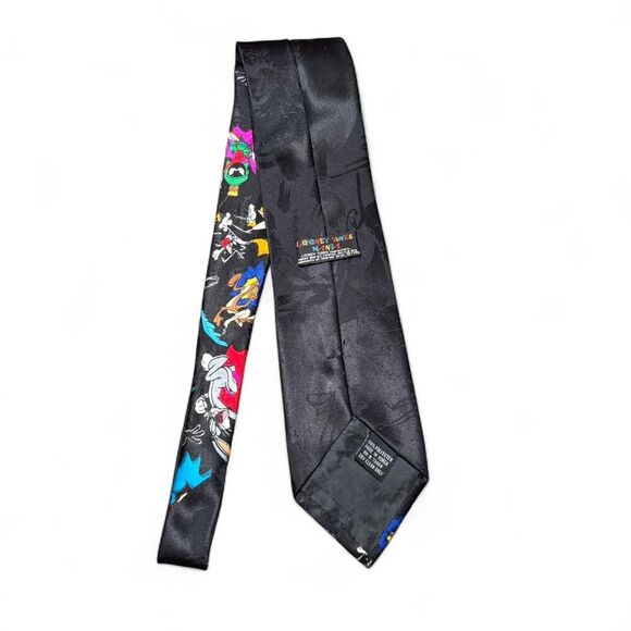 Looney Tunes Characters Men's Necktie Bugs Bunny Tazmanian Devil Marvin Martian - Picture 3 of 5